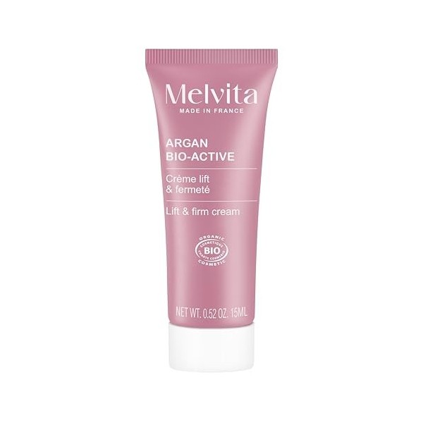 Melvita - Crème Lift & Fermeté Visage - Argan Bio Active - Effet Liftant Immédiat, Huile dArgan Fermentée - 15 ml Crème Jour ...