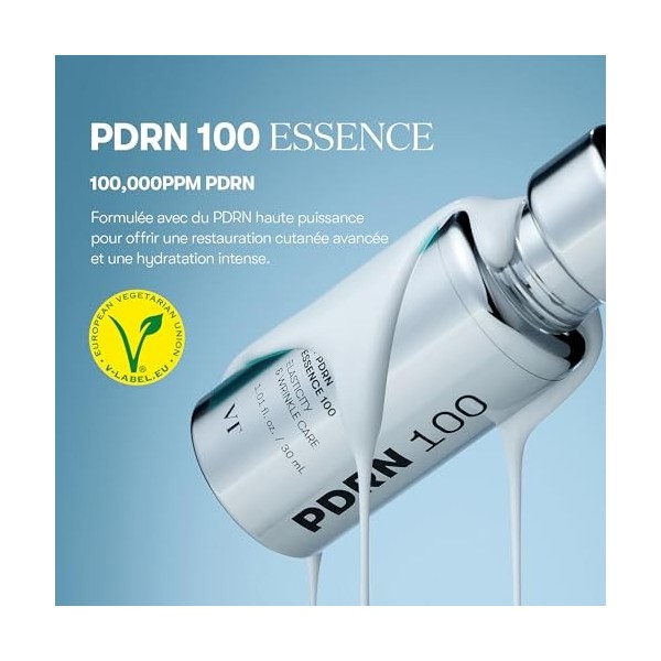 VT COSMETICS PDRN 100 Essence, Sérum Éclat Intensif, 100,000ppm PDRN Végétal, Restauration & Repulpant, Hydratant & Nourrissa