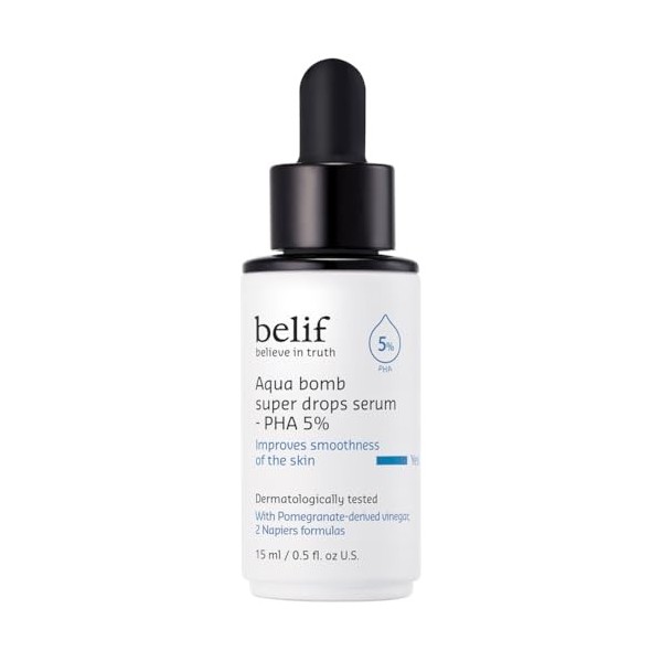 belif Super Drops - Sérum Hyaluronique Multi-7 | Hydratation profonde légère avec Panthénol & 7 types dAcides Hyaluroniques, ...