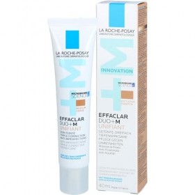 La Roche-Posay, Effaclar Duo+M, Soin Teinté Anti-Imperfections, Peaux à Tendances Acnéique, Triple Correction Boutons, Points...