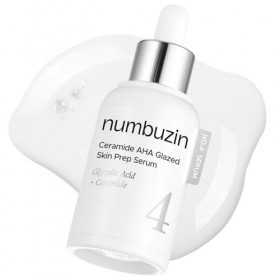numbuzin No.4 Serum | Ceramide AHA Glazed Skin Prep Serum | Exfoliating, Skin Barrier Repair, Face peel, Korean Glass Face | 