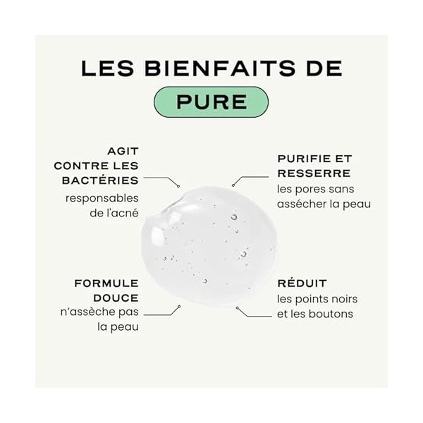 Sérum Anti-Acné & Cicatrices PURE | Zinc + Acide Salicylique | Action rapide sur boutons, marques et imperfections | Formule 