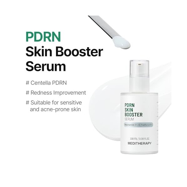 MEDITHERAPY Sérum Booster Pour La Peau Meditherapy Pdrn Centella Pdrn Et D-Panthénol Pour Soulager Les Rougeurs 100 Ml 3,38 