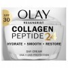 Olay Collagen Peptide 24 Crème hydratante pour le visage avec protection SPF 30 + peptide de collagène et vitamine B3, hydrat