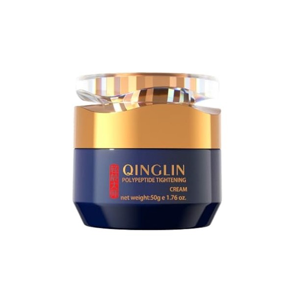 QINGLIN Crème Polypeptide Raffermissante Anti-Rides, Soin Visage Lissant, 50g