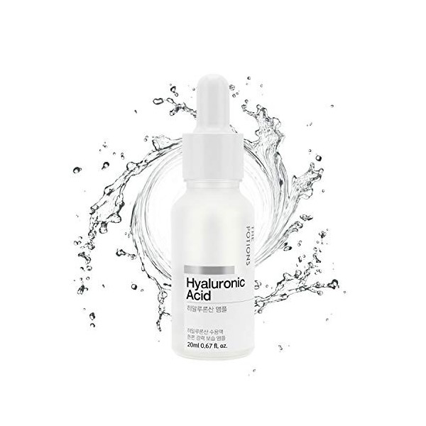 The Potions Ampoules dacide hyaluronique pour le visage, hydratant, anti-âge, anti-rides, soin de la peau coréen, non testé 