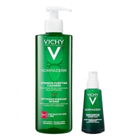 Normaderm Gel Nettoyant Purifiant Intense 400 ml + Normaderm Soin Anti-Imperfections Double Action 50 ml