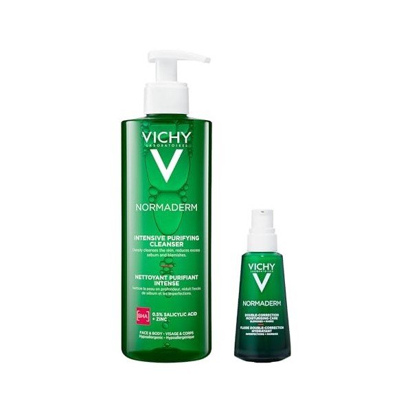 Normaderm Gel Nettoyant Purifiant Intense 400 ml + Normaderm Soin Anti-Imperfections Double Action 50 ml