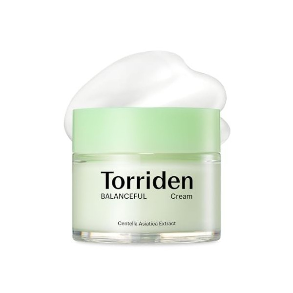 Torriden BALANCEFUL Crème 80 ml | Soin hydratant apaisant et nourrissant pour peaux grasses et sensibles | Avec CICA 5D, acid