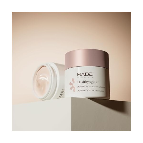Laboratorios Babé - Multi Acción Crema para piel madura | HealthyAging+ | Facial Hidratante 50 ml | Antiarrugas | Nutritiva |