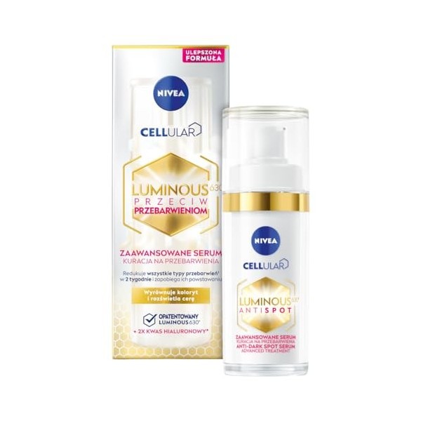 NIVEA 2 pack LUMINOUS - crème de jour 40ml et sérum anti-décoloration 30ml