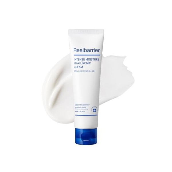 Real Barrier Crème hyaluronique hydratante intense 60 ml, crème hydratante réparatrice de barrière cutanée au panthénol