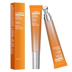 LANBENA Crème contour des yeux à la vitamine C pour homme et femme