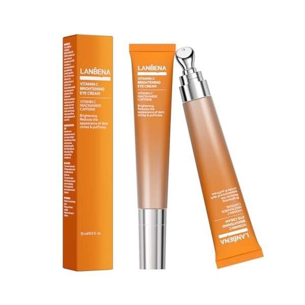 LANBENA Crème contour des yeux à la vitamine C pour homme et femme