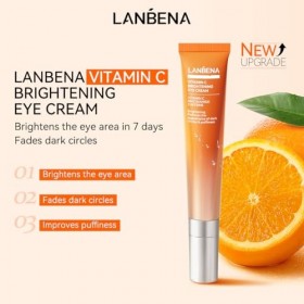 LANBENA Crème contour des yeux à la vitamine C pour homme et femme