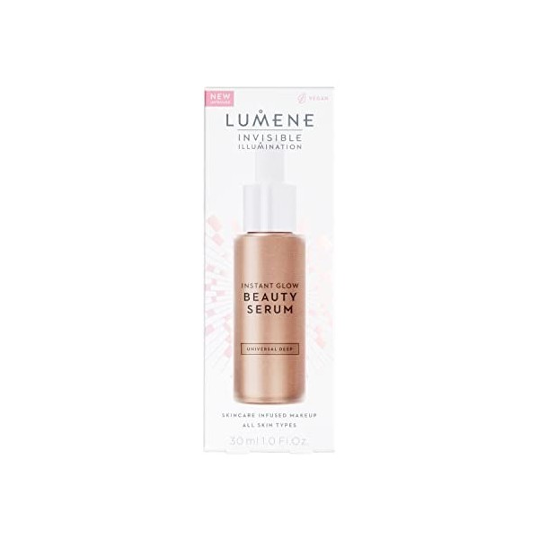 LUMENE Sérum beauté éclat instantané Invisible Illumination | Teinte foncée | Maquillage pour le visage et sérum éclaircissan