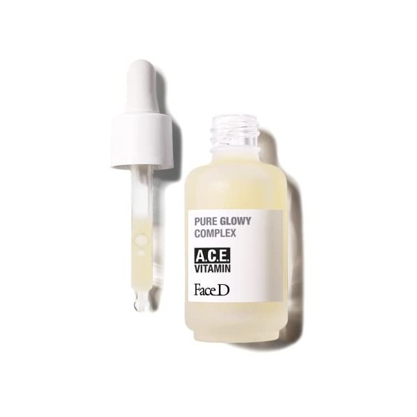 Face D - Pure Glowy Sérum Visage avec Vitamines A.C.E Antioxydant et Tonifiant - 30ml