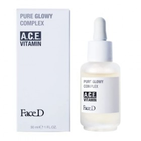 Face D - Pure Glowy Sérum Visage avec Vitamines A.C.E Antioxydant et Tonifiant - 30ml