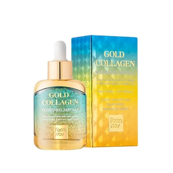 FarmStay Ampoule nourrissante au collagène doré, anti-âge, sérum anti-âge, sérum