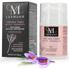 Luxmuhà Crème Visage Anti-Age Régénérant - Avec Safran et Huile dOlive - Biologique, Traitement Hydratant, Nourrissant et Na