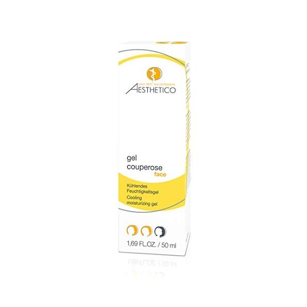 AESTHETICO Gel couperose 50 ml - Gel de soin rafraîchissant pour réduire les rougeurs de la couperose et de la rosacée - Renf