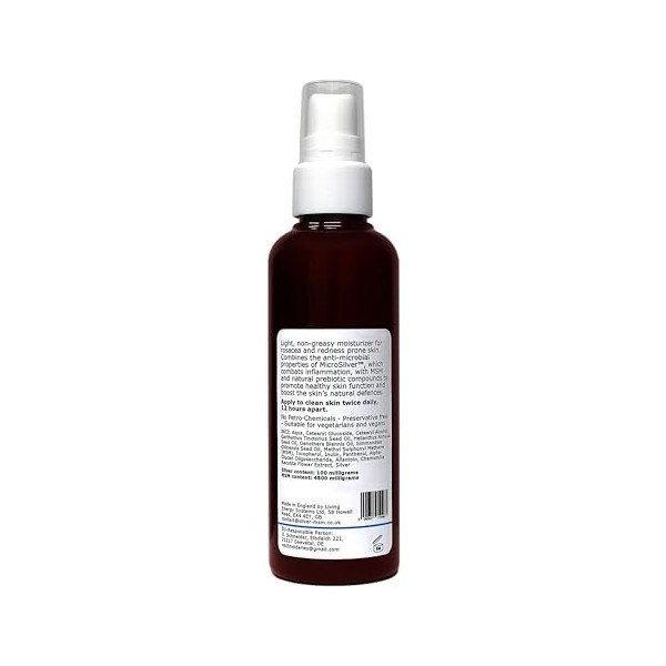 argentum plus - Argent-MSM Crème pour le visage Rosacea 100 ml | Crème hydratante légère et non parfumée pour la rosacée et l