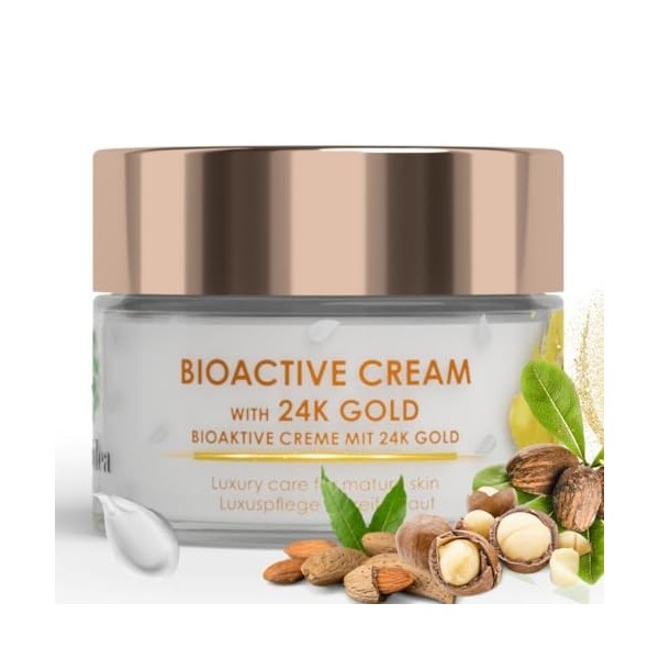 Green idea - Crème Bioactive à lOr 24K - Creme visage - Soin de Luxe pour Peau Mature - Revitalisant - Anti-Âge - Anti-Rides