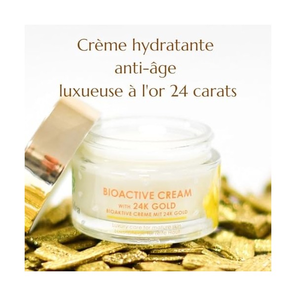 Green idea - Crème Bioactive à lOr 24K - Creme visage - Soin de Luxe pour Peau Mature - Revitalisant - Anti-Âge - Anti-Rides