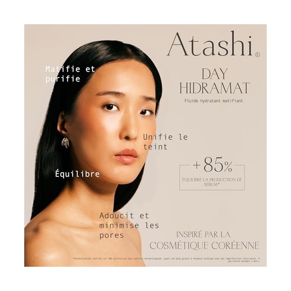 Atashi Fresh & Pure - Hydramat de Jour | Crème Hydratante Matifiante | Réduit les Imperfections et lAcné | Régule la Product