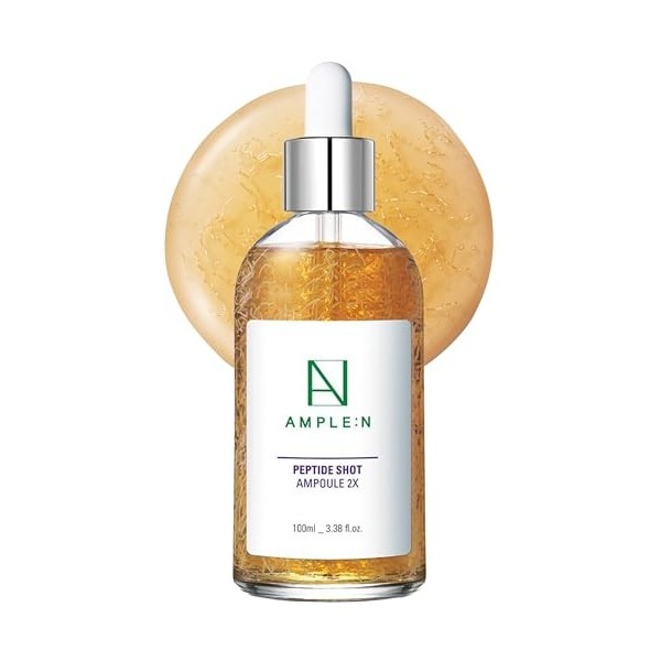 Ample : N Peptide Shot 2X Ampoule – Sérum concentré intensif anti-âge avec fils peptidiques – Effacant les rides et améliore