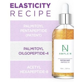 Ample : N Peptide Shot 2X Ampoule – Sérum concentré intensif anti-âge avec fils peptidiques – Effacant les rides et améliore 