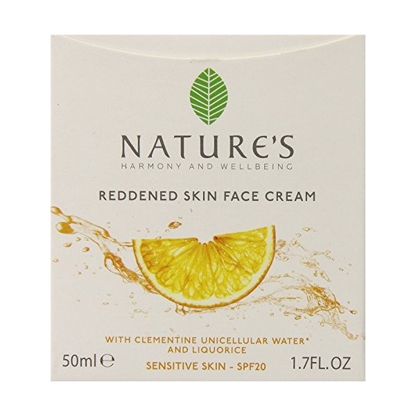 Crème Visage SPF 20 Peau Nature rougi Ligne unicellulaire Eau 50ml