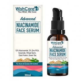 WishCare Sérum avancé à 12 % de niacinamide pour lacné, les marques dacné, les imperfections et léquilibre de lhuile avec