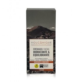 Volcanique Crème Visage Hydratante et Équilibrante pour Peaux Normales et Mixtes, Texture Gel - 75 ml