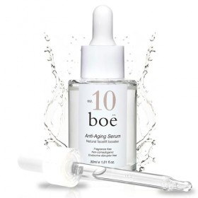 Boë Beauté No.10 Sérum visage Peptides 5% Argireline Amplified, Acide Hyaluronique & Vit. B5 – Hydratant, raffermissant & ant