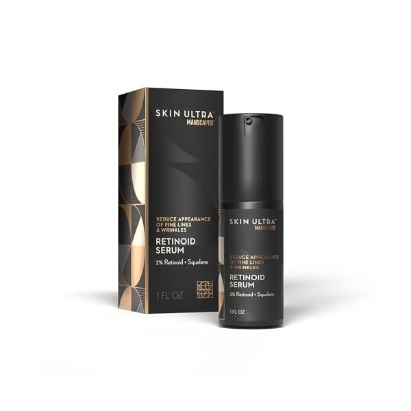 Sérum Rétinoïde Skin Ultra™ MANSCAPED® - Formule Double Rétinoïde au Squalane, aux Céramides et à lAcide Hyaluronique pour A