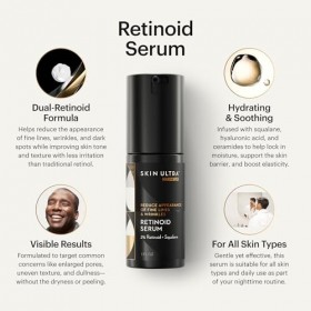 Sérum Rétinoïde Skin Ultra™ MANSCAPED® - Formule Double Rétinoïde au Squalane, aux Céramides et à lAcide Hyaluronique pour A