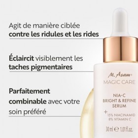 Asam MAGIC CARE Niacinamide Bright & Refine Serum 30ml - Serum Visage Au Niacinamide Et Vitamine C Serum, Soin Visage Inten