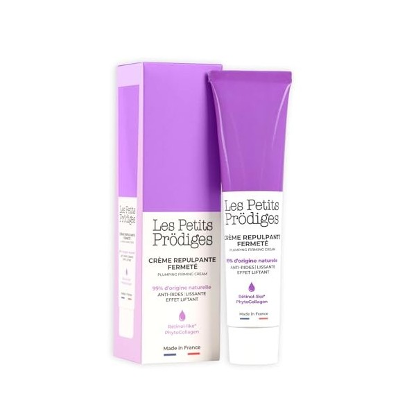 LES PETITS PRODIGES - Crème Repulpante Fermeté Anti-Âge & Anti-Rides - Raffermit, Lisse, Hydrate, Ravive Leclat - Enrichi en