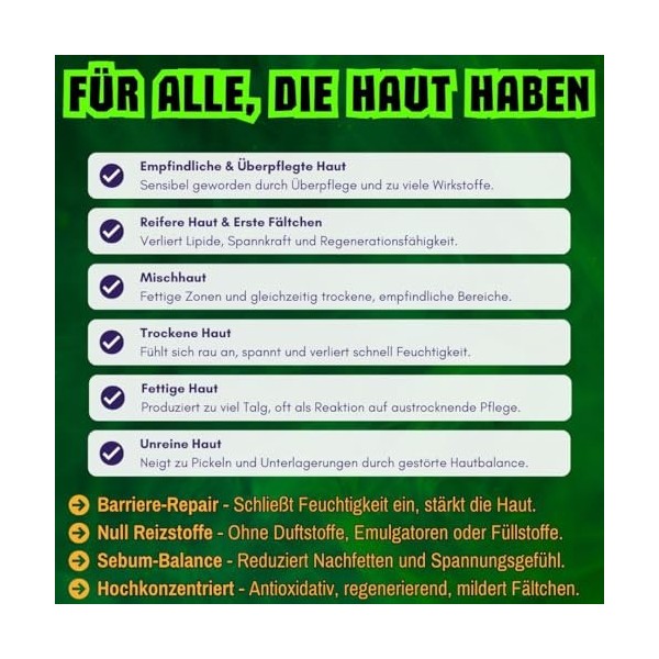 SKIN DEATH Huile pour le visage - 30 ml - Avec huile de graines de framboise, huile de rose musquée, huile de pépins de figue