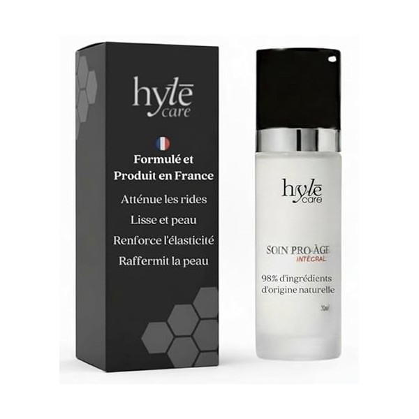 Hyle Care - Soin Pro-Âge Intégral - Crème Anti-Rides Femme à 98% Ingrédients Naturels & Extrait de Bourgeons de Peuplier - An