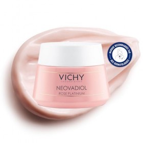 Vichy, Neovadiol, Crème Jour Rose Platinium Anti-Âge, Hydrate & Fortifie, Enrichie en Calcium et Extrait de Cire dAbeille, P
