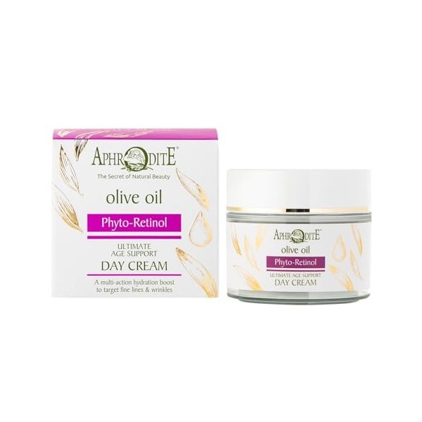Aphrodite Crème de jour anti-âge et raffermissante pour le visage - Crème hydratante naturelle pour le visage à lhuile doli