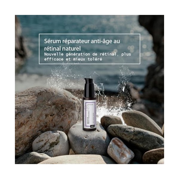 Sérum Visage Anti-rides au Rétinal Natural Végan, Bakuchiol et Booster et Vitamine D - Beauté Mediterranea Super Advanced Rec
