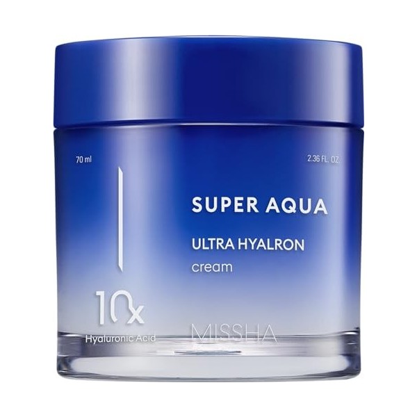 MISSHA - Crème Super Aqua Ultra Hyalron | Hydratation Profonde à lAcide Hyaluronique | Peau Radieuse et Saine | Pour Peau Gr
