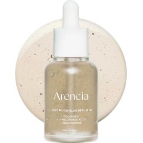 Arencia Rice Mucin Glow Sérum, collagène + acide hyaluronique et niacinamide, 30 ml