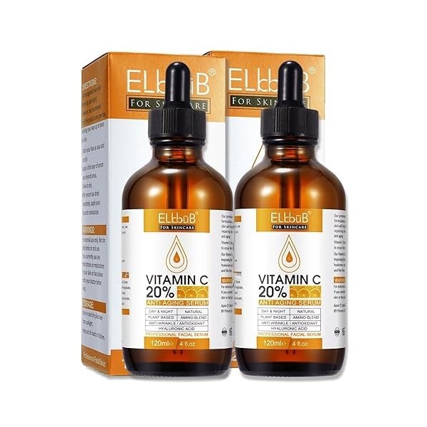 P-Beauty Sérum à la vitamine C pour le visage | Vitamine C et E, acide hyaluronique & acide salicylique | Sérum visage anti-r...