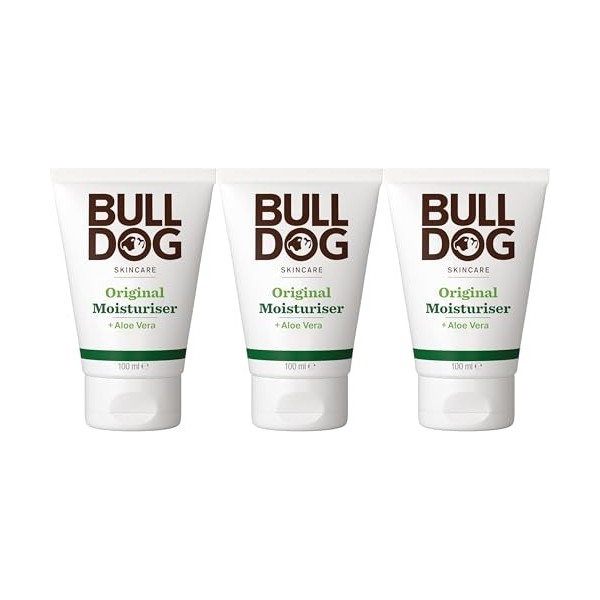 Bulldog Skincare Original Lot de 3 hydratants quotidiens pour homme à absorption rapide 100 ml