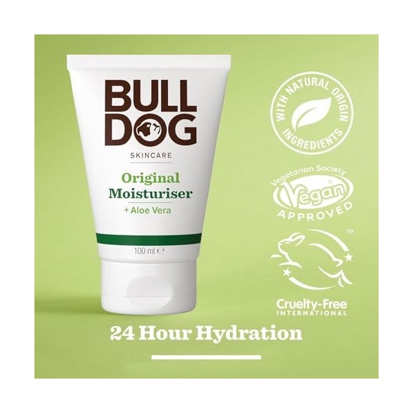 Bulldog Skincare Original Lot de 3 hydratants quotidiens pour homme à absorption rapide 100 ml