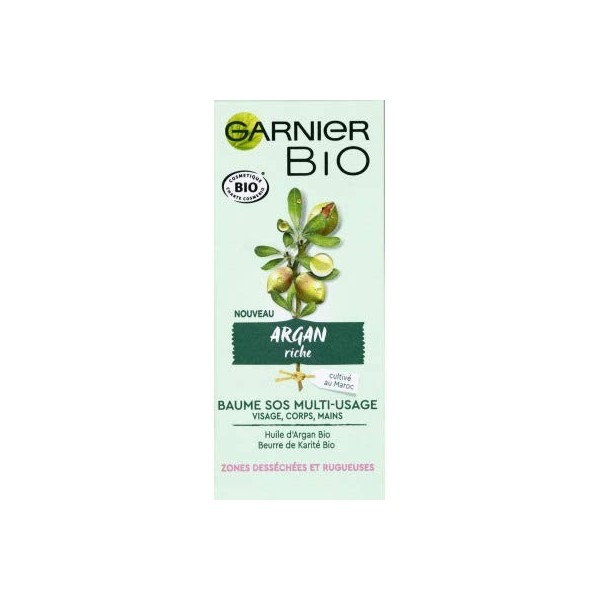 Garnier Baume SOS multi-usage visage, corps, mains argan riche - Le tube de 50 ml Crème Jour et Nuit